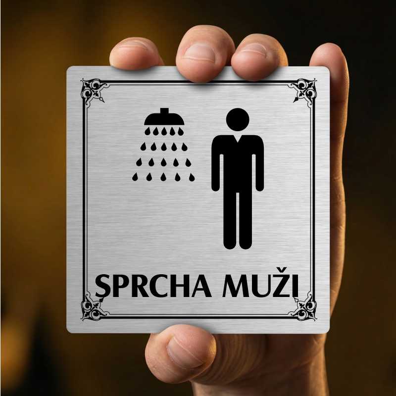 Sprcha muži, 100x100mm, bílá, Kansas